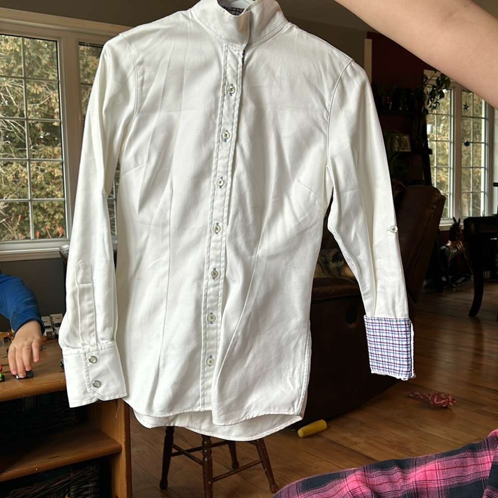 Cheval Fashions Size 4 Made in Canada 100% Cotton. Show/ Horse Shirt.